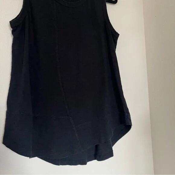 Habitat Black Pieced Cotton Tank Top - Picture 5 of 6